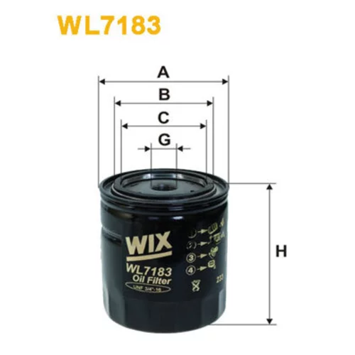 Olejový filter WIX FILTERS WL7183