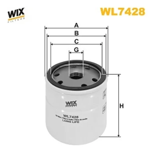 Olejový filter WIX FILTERS WL7428