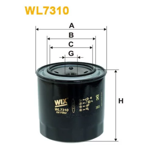 Olejový filter WIX FILTERS WL7310