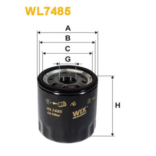 Olejový filter WIX FILTERS WL7485