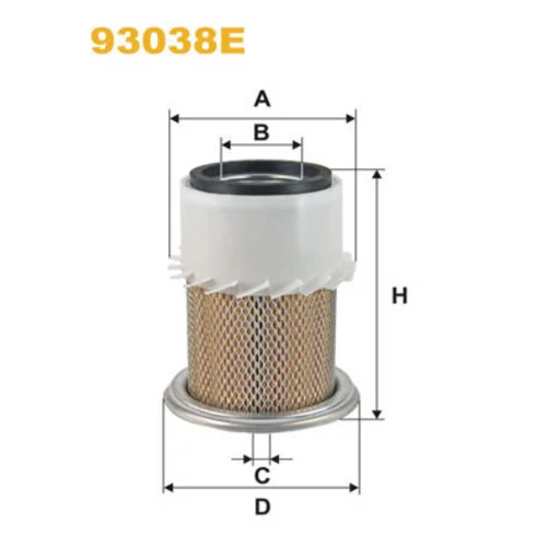 Vzduchový filter WIX FILTERS 93038E