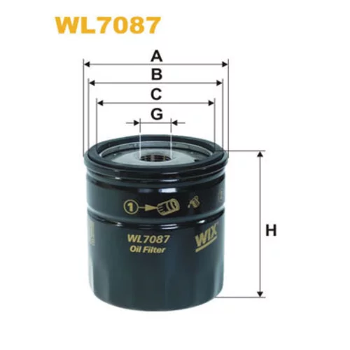 Olejový filter WIX FILTERS WL7087