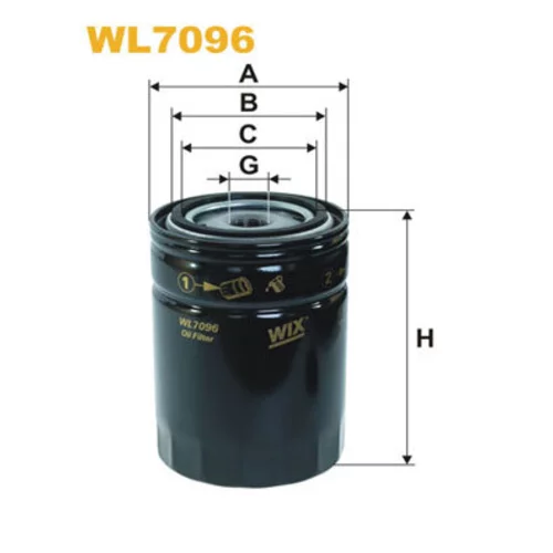 Olejový filter WIX FILTERS WL7096