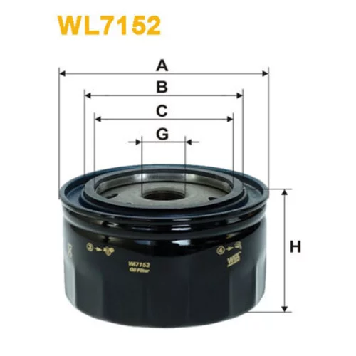 Olejový filter WIX FILTERS WL7152