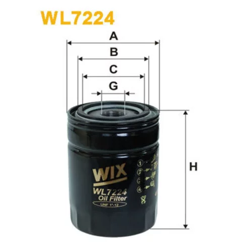 Olejový filter WIX FILTERS WL7224