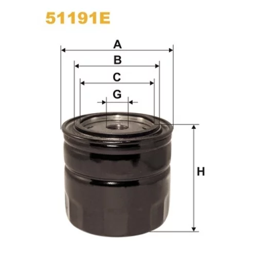 Olejový filter WIX FILTERS 51191E