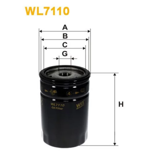 Olejový filter WIX FILTERS WL7110