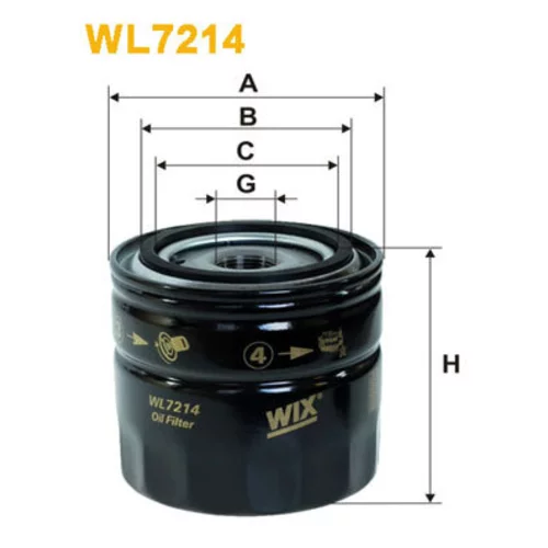 Olejový filter WIX FILTERS WL7214