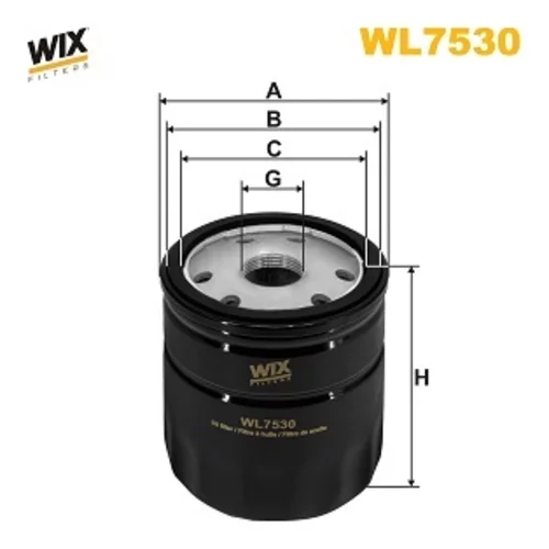Olejový filter WIX FILTERS WL7530