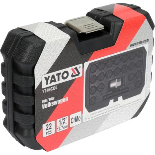SADA BEZPEČNOSTNÝCH SKRUTKOV VW 22 PRVKOV /YATO/ - obr. 3