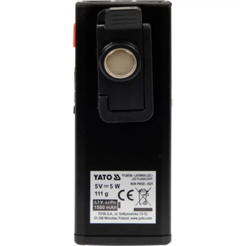PRACOVNÁ LAMPA 500LM,LI-PO 3,7V 1500MAH /YATO/ - obr. 5