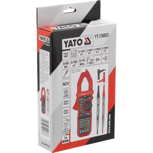 TRUE RMS AC/DC CLAMP METER 10MA - 1000A /YATO/ - obr. 6