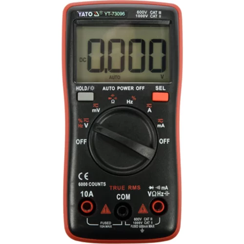 DIGITÁLNY MERAČ TRUE RMS S AUTOMATICKÝM ROZSAHOM LCD 6000