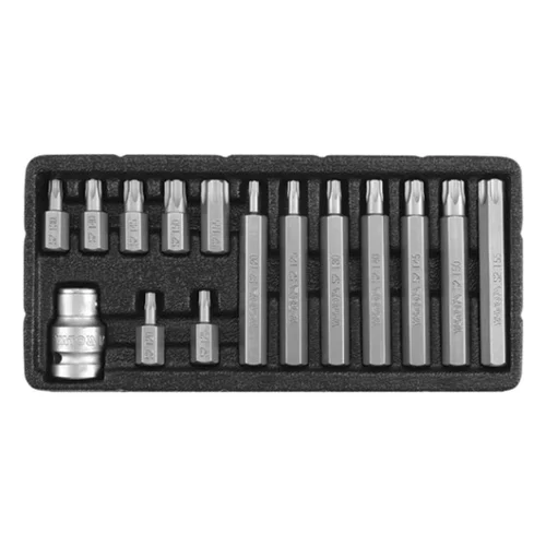 YATO Sada bitov 15 ks TORX s otvorom box
