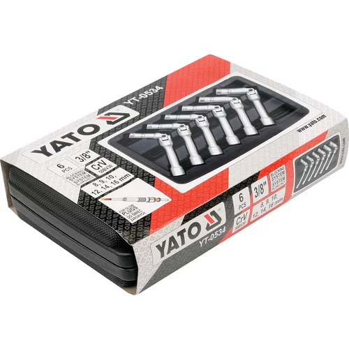YATO Kľúč na sviečky sada 6ks 8-16mm (YATO náradie) - obr. 2
