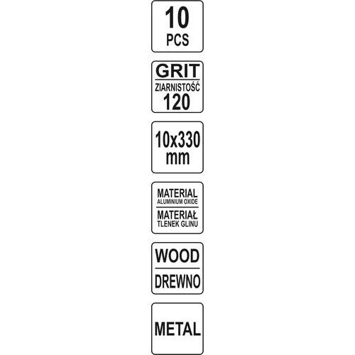 YATO Nekonečný brúsny pás P120 10x330mm 10ks (YATO náradie) - obr. 3