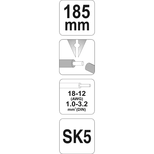 YATO Kliešte na sťahovanie izolácie 185mm (YATO náradie) - obr. 2