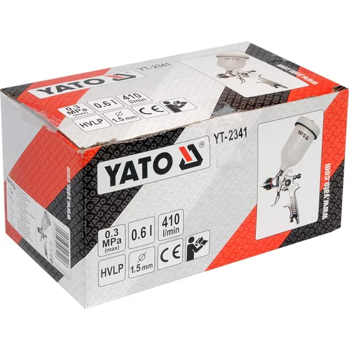 YATO Pištoľ na lakovanie s nádržou 0,6l 1.5mm (YATO náradie) - obr. 1