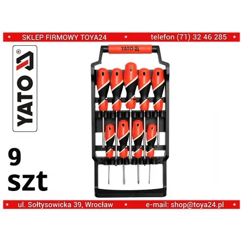 YATO Sada skrutkovačov 9 ks magnetické CrMo so stojanom (YATO náradie) - obr. 1