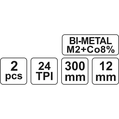 YATO Pílový list na železo 300 mm 2 ks Bi-Metal + Co8% (YATO náradie) - obr. 1