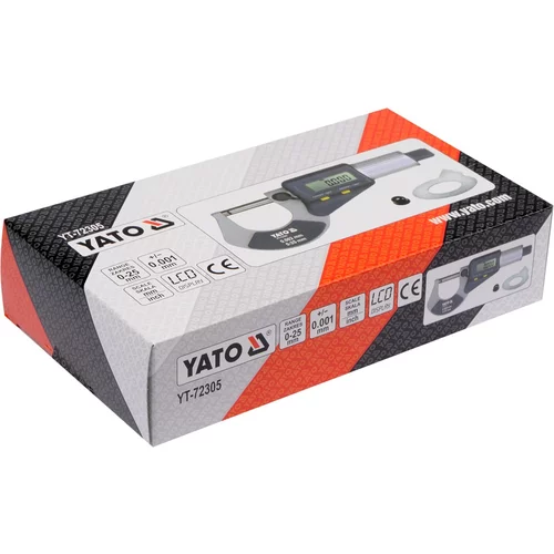 YATO Mikrometer 0-25mm s digitálnym displejom (YATO náradie) - obr. 3