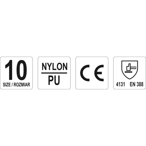YATO Pracovné rukavice pogumované veľ.10 nylón /PU (YATO náradie) - obr. 4