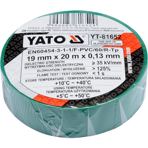 YATO Páska izolační 19mm x 20m x 0,13mm zelená (YATO náradie) - obr. 1