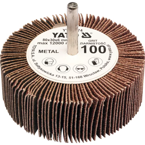 YATO Lamelový brúsny kotúč P80 80x30x6mm