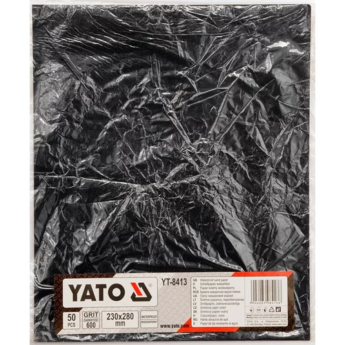 Brúsny papier-vodeodolný 230x280 P600 /YATO/ - obr. 1