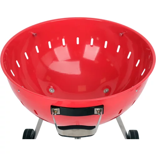KRUHOVÝ GRIL NA UHLIE 54CM ČERVENÝ /YATO/ - obr. 8