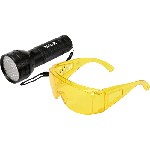 UV 51 LED BATERKA A OKULIARE SET /YATO/