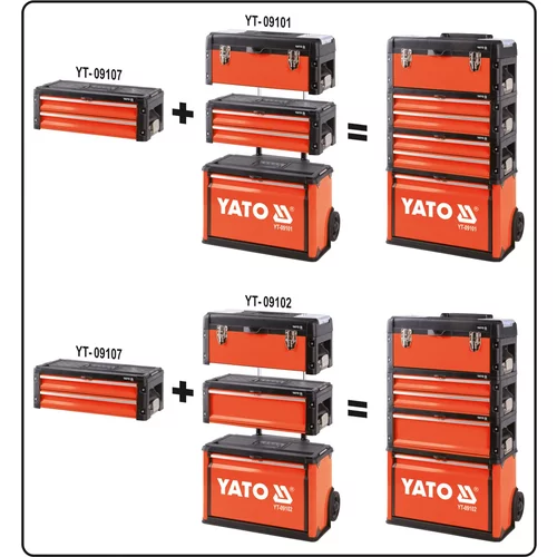 YATO Skrinka na náradie, 2x zásuvka, komponent k YT-09101 a YT-09102 (YATO náradie) - obr. 1
