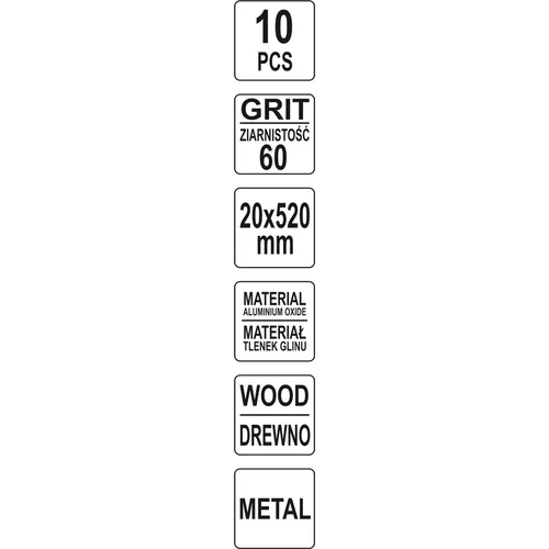 YATO Nekonečný brúsny pás P60 20x520mm 10ks (YATO náradie) - obr. 3
