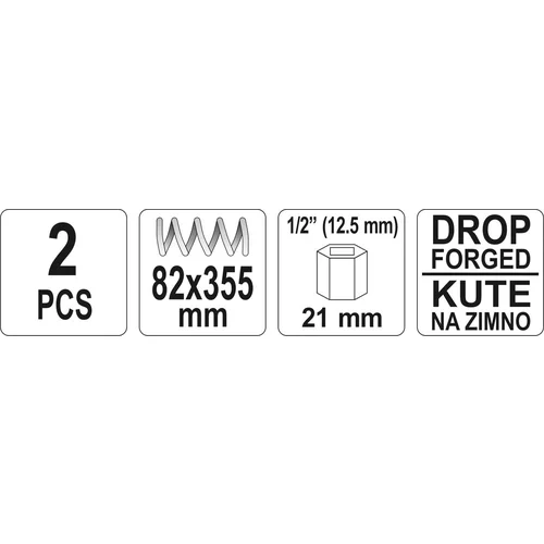 YATO Sťahovák pružín tlmičov automobilov 82 x 355mm 2ks (YATO náradie) - obr. 3