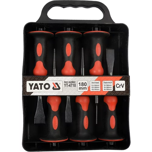 YATO Sada sekáčov a priebojníkov 6 ks s ochranou (YATO náradie) - obr. 1