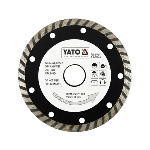 YATO Diamantový kotúč 125 x 22,2 x 2,6 mm turbo