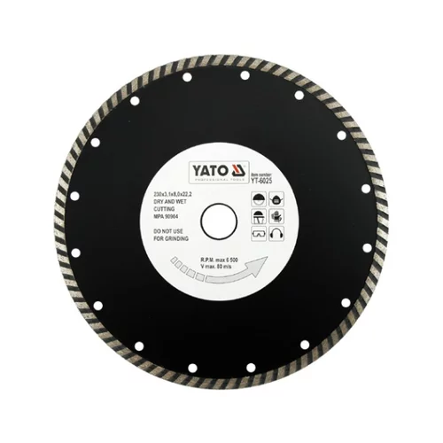 YATO Diamantový kotúč 230 x 22,2 x 3,1 mm turbo