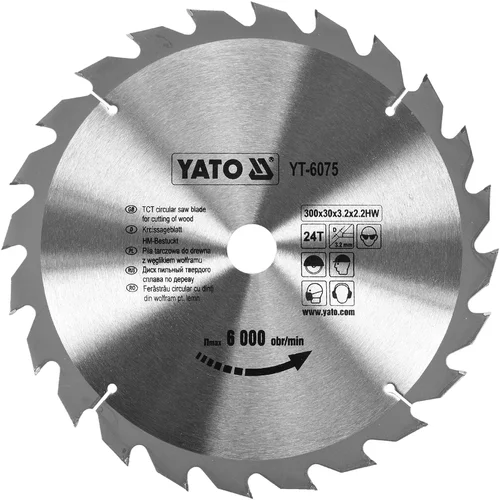 YATO Kotúč na drevo 300 x 30 mm 24z