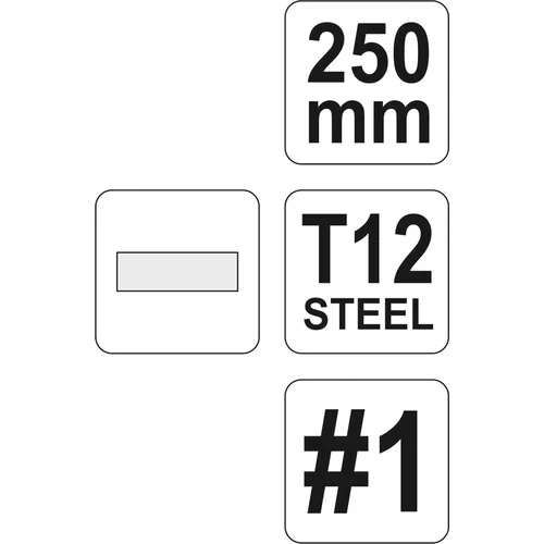 Pilník zámočnícky plochý hrubý 250 mm /YATO/ - obr. 2