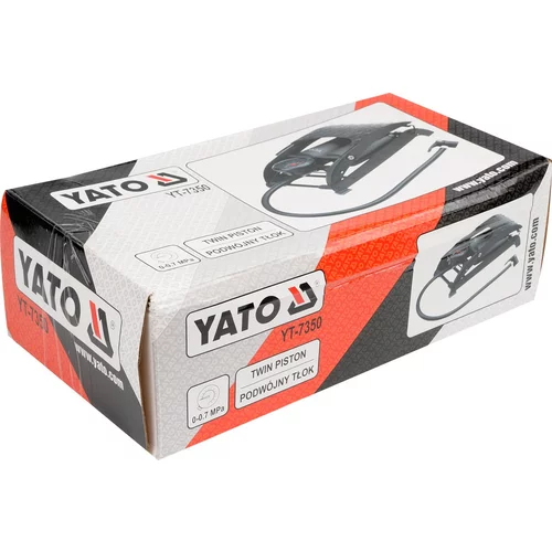 YATO Nožná pumpa s manometrom 0,7MPa dvojpiestová (YATO náradie) - obr. 2