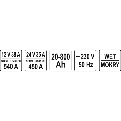 YATO Nabíjačka s funkciou štartovania motorov 20-800 Ah (YATO náradie) - obr. 3