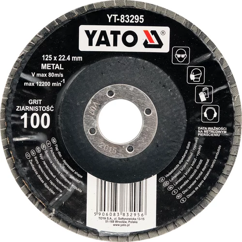 YATO Lamelový kotúč-vypuklý 125mm P60