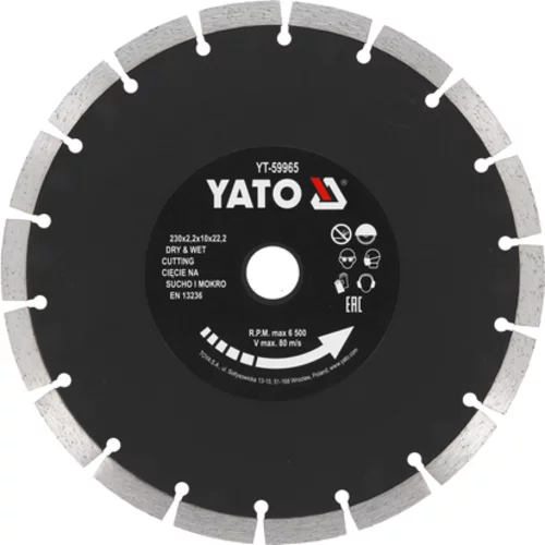 DIAMANTOVÝ DISK 230MM SEGMENTOVANÝ NA BETÓN