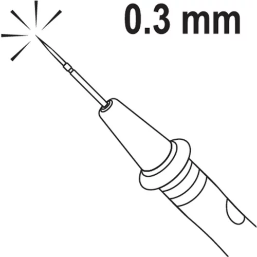 MERACIE SONDY PRE DIGITÁLNE METRE SILIKÓNOVÁ IZOLÁCIA OSTRÉ IHLOVÉ HROTY /YATO/ - obr. 3