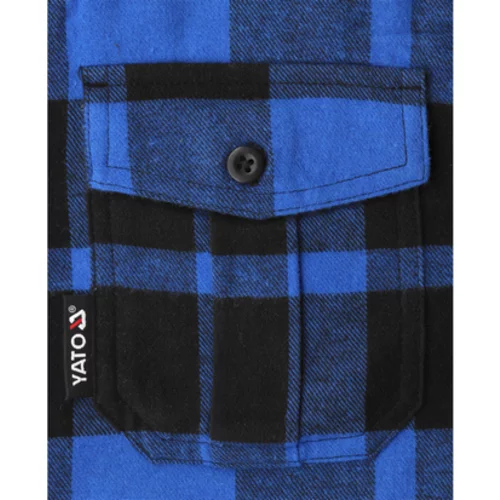 FLANELOVÁ KOŠEĽA, MODRÁ, VEĽ. 3XL /YATO/ - obr. 4
