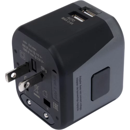UNIVERZÁLNY CESTOVNÝ ADAPTÉR PRE VYŠE 150 KRAJÍN S 2 X USB NABÍJAČKOU 5V/2,4A /YATO/ - obr. 4