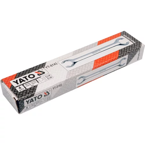 YATO Sada kľúčov prstencových 4ks 8-17 mm polootvorené (YATO náradie) - obr. 2
