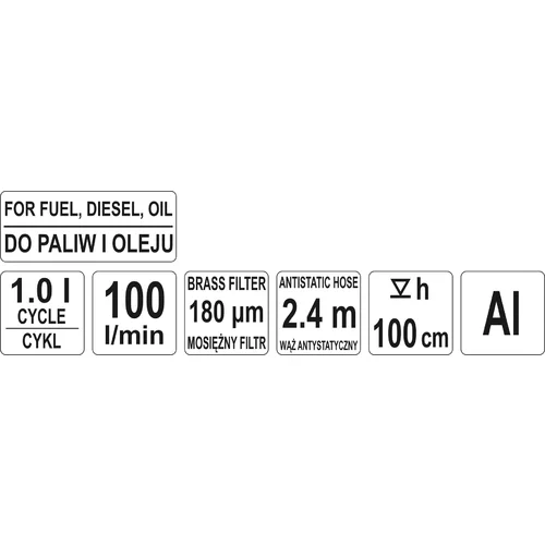 Čerpadlo rotačné na olej, naftu 100l/min /YATO/ - obr. 2