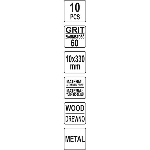 Nekonečný brúsny pás P60 10x330mm 10ks /YATO/ - obr. 3