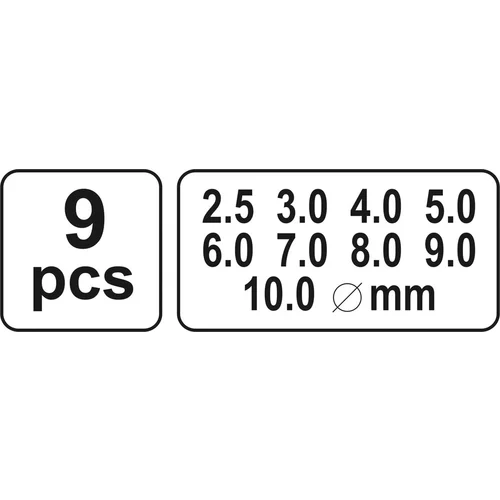 Sada priebojníkov na kožu 9 ks /YATO/ - obr. 3